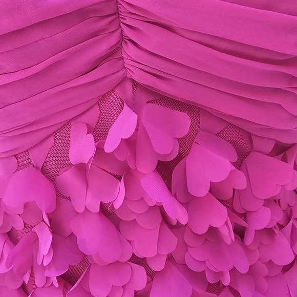 Badgley Mischka Strapless Hearts Dress - Women's Size 2 - Valentine's Day Outfit - Picture 3 of 10